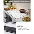 thumbnail image 5 of Stove Top Covers for Electric Stove, Eucalyptus Glass Stovetop Cover Protector, Butterfly Sage Green Leaf Farmhouse Plant Induction Cooktop Protector Oven Mat for Kitchen Countertop 24"x21", 5 of 8