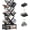 Big Black, variant on 9-Tier Space Saving Book Shelf with Storage,Bedroom Shelves Folding Bookshelves,No Installation Required Shelf Tree Metal Bookshelf for Living Room,Study, Office,Bed Room (Black)