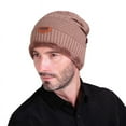 thumbnail image 3 of Douhoow Unisex Knitted Beanie Hat Warm Soft Lining Headwear Solid Color  Wool Hat, 3 of 4