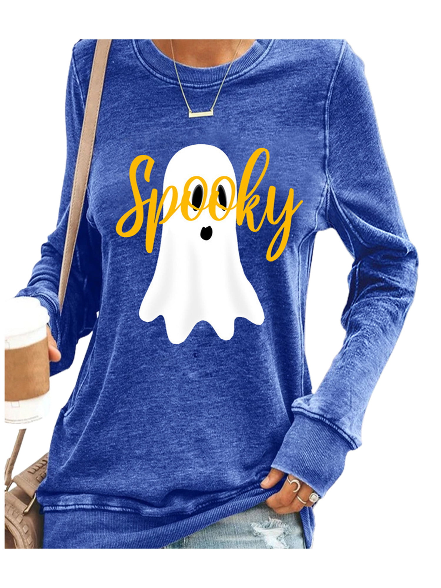 fall Spooky Sweatshirt Spooky Sweatshirt,Ghost Sweatshirt,Halloween Sweatshirt Womens Halloween Sweatshirt,Ghost Shirt,Halloween Shirt