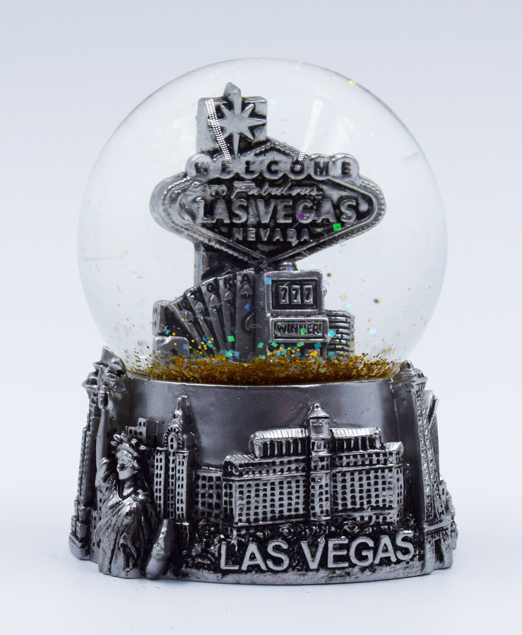Las Vegas Landmark skyline water globe snow globe 3.5 inches Walmart