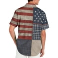 thumbnail image 4 of Domuza Men's Independence Day Shirts Usa Flag Print Casual Lapel Button Up Short Sleeve T-Shirts 2026 Summer Fashion Comfy Tops with Pockets Coffee XL, 4 of 5