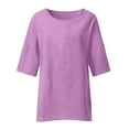 thumbnail image 4 of Summer Tops for Women Violet Shirt Athletic Tops for Women Loose Fit Long Sleeve T Shirt Trendy Workout Tee Shirts Sports T Snow Long Sleeve Shirts Compression Purple 3XL, 4 of 4