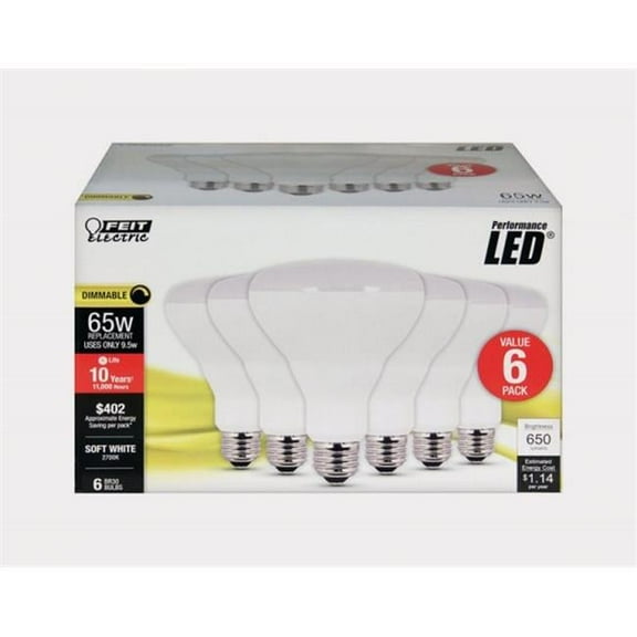 Feit Electric BR30DM10KLED6 9.5 watt 650 lumens LED Light Bulb