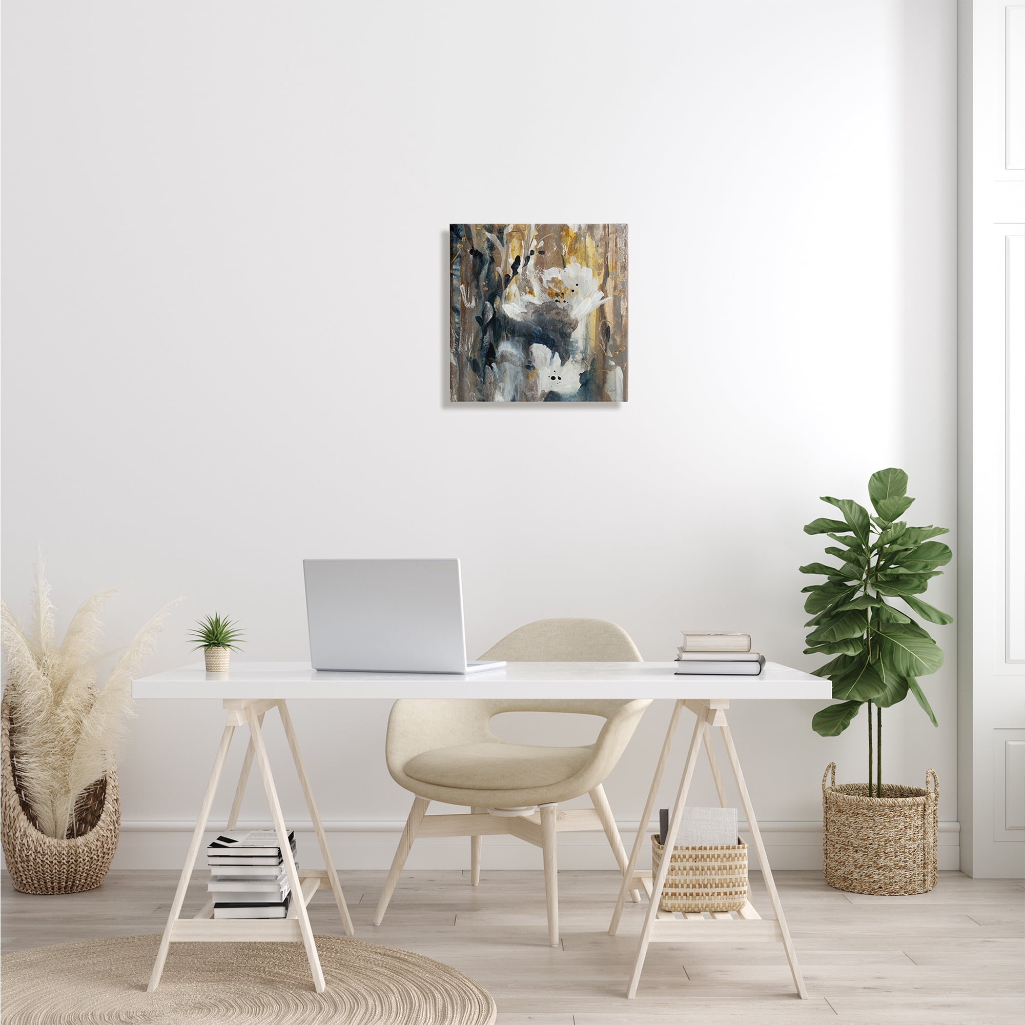 Stupell Industries Modern Abstract Botanical Painting Cascading Floral Petals, 17 x 17, Design by K. Nari