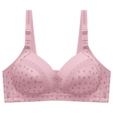 Open Back Sports Bra Women Back-Smoothing Bra Feature V-Neck Demi & Balconette Bra Style W-48 Hook and Eye Closure Woman s Bras Pinks XL
