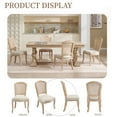 thumbnail image 4 of TOSEE French Country Dining Chairs Set of 2, Rattan Back Upholstered Farmhouse Kitchen Chairs for Dining Room, Beige Linen & Wood Legs, 4 of 8
