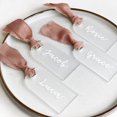 thumbnail image 1 of TETOU 30pcs Acrylic Place Card for Wedding Frosting Table Seating Cards Wedding Supplies - Rose Ribbon, 1 of 6