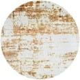 thumbnail image 1 of Ahgly Tapis de Zone Rond Industriel Moderne Lavable en Machine, Blanc Cendré Beige, 5 Pieds Rond, 1 of 7