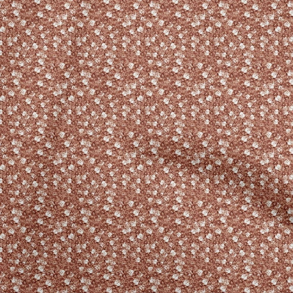 oneOone Cotton Poplin Brown Fabric Florals Sewing Material Print Fabric By The Yard 42 Inch Wide