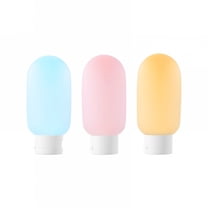 ACDANC Silicone Travel Bottles, 3 Pieces 2oz /60ml Leak Proof Squeezable Refillable Travel Accessories Toiletries Containers Tube for Shampoo Lotion Soap Liquids