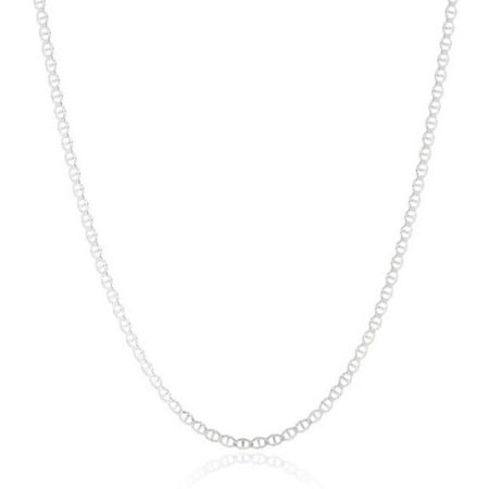 A .925 Sterling Silver 2mm Flat Marina Chain, 22