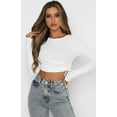 thumbnail image 3 of Dry Crop Tops Long Sleeve  Side Drawstring, 3 of 11