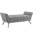 thumbnail image 1 of Hawthorne Collection Fabric Bedroom Bench in Expectation Gray, 1 of 6