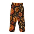 thumbnail image 5 of Daiia Autumn Pumpkin Leaves Women's Sleep Pant with Pockets and Drawstring,Pajama Pants-XX-Large, 5 of 9