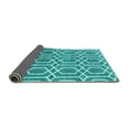 thumbnail image 2 of Ahgly Company Indoor Rectangle Abstract Turquoise Blue Contemporary Area Rugs, 5' x 7', 2 of 4