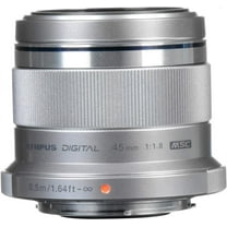 Olympus M.Zuiko Digital 45mm F1.8 Lens, for Micro Four Thirds Cameras (Silver)
