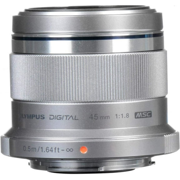 Olympus M.Zuiko Digital 45mm F1.8 Lens, for Micro Four Thirds Cameras (Silver)