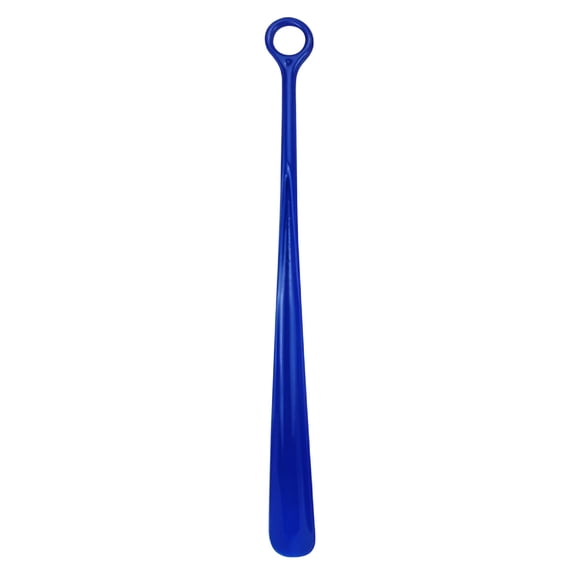 LAMIRO 47cm Extra-Long Shoe Horn for Seniors, Flexible Plastic Assistive Device for Easy Shoe Wear (Blue)
