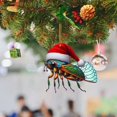 thumbnail image 2 of WUJGXI Santa Hat Christmas Ornament Unique Festive Design Xmas Tree Home Party Decor Creative Animal‑Theme Holiday Tree Decoration, 2 of 5