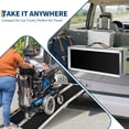 thumbnail image 2 of Portable Heavy Duty Aluminum Wheelchair Ramp Lightweight Foldable with Safety Lock Non-Slip Surface 600Lb Capacity Threshold Ramp for Cars Garage Doorways Curbs and Home Steps, 2 of 8