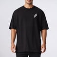 thumbnail image 1 of Casual Short Sleeve T Shirt for Everyday Wear with Relaxed Fit and Drop-Shoulder Design Breathable Crew Neck Basic Tee Top for Men, 1 of 5