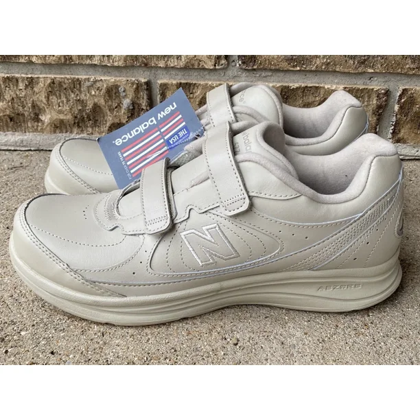 New Balance 577 Walking Shoes Mens 10.5 D Hook & Loop Straps Beige MW577VB NEW~