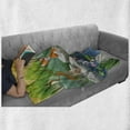 thumbnail image 6 of Cartoon Soft Flannel Fleece Throw Blanket, Funny Mascots Animals by the Lake Moose Fox Squirrel Raccoon Kids Nursery Theme, Cozy Plush for Indoor and Outdoor Use, 50" x 60", Multicolor, by Ambesonne, 6 of 6