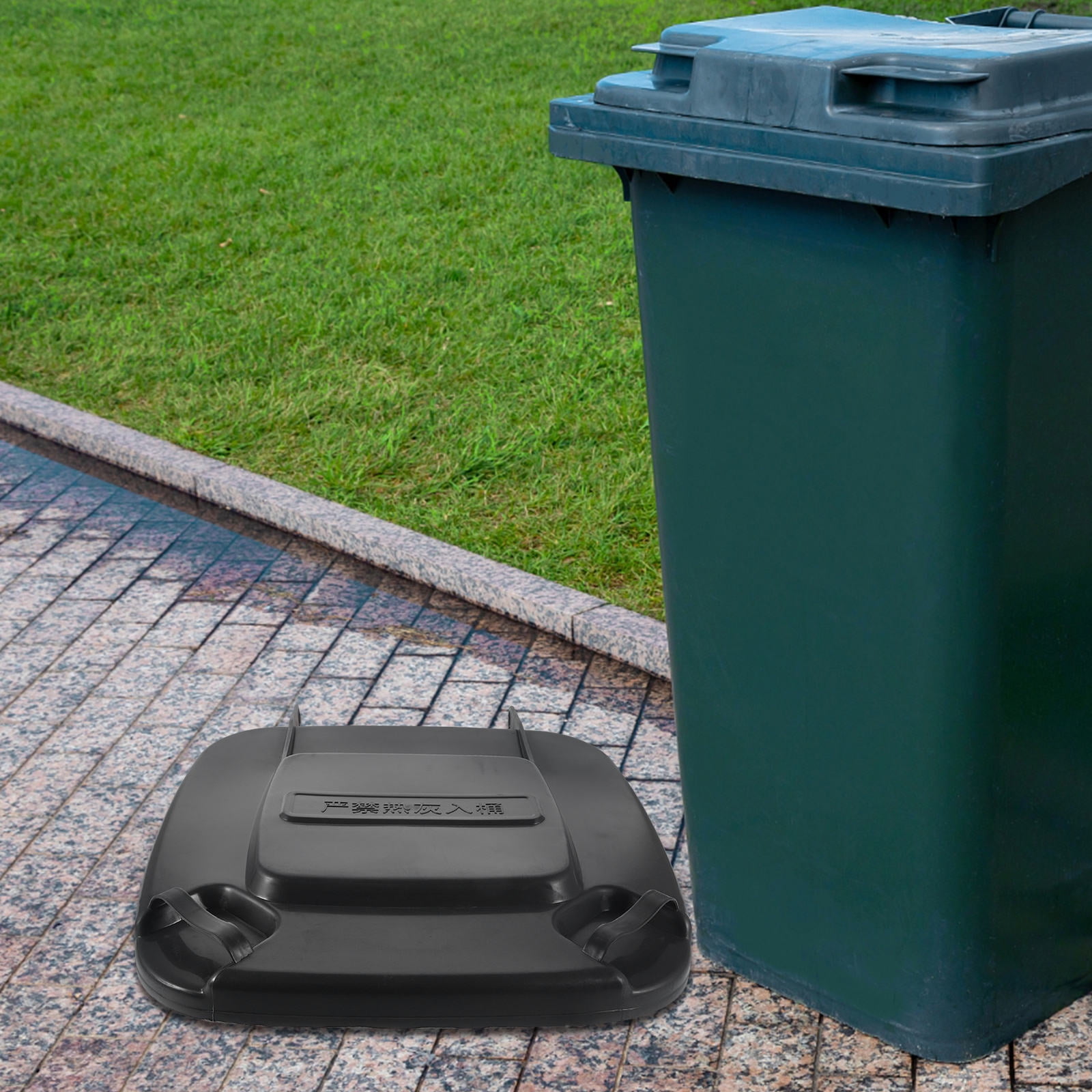 Plastic Garbage Can Lid Replacement Tall Trash Bins Flip Cover Large Waste Bin Lid For Kitchen Garden And Outdoor Waste Management 50L