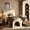 Beige + Full, variant on ChenyueFurn Full Platform Bed with Under-Bed Pet Nook,LIGHT GREY