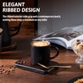 thumbnail image 6 of Vesteel Ceramic Coffee Mug Set of 6, 12 Ounce Porcelain Stoneware Mug with Handles, Catering Coffee Cups for Coffee, Tea, Hot Cocoa, Milk, Microwave and Dishwasher Safe, Matte Black, 6 of 9