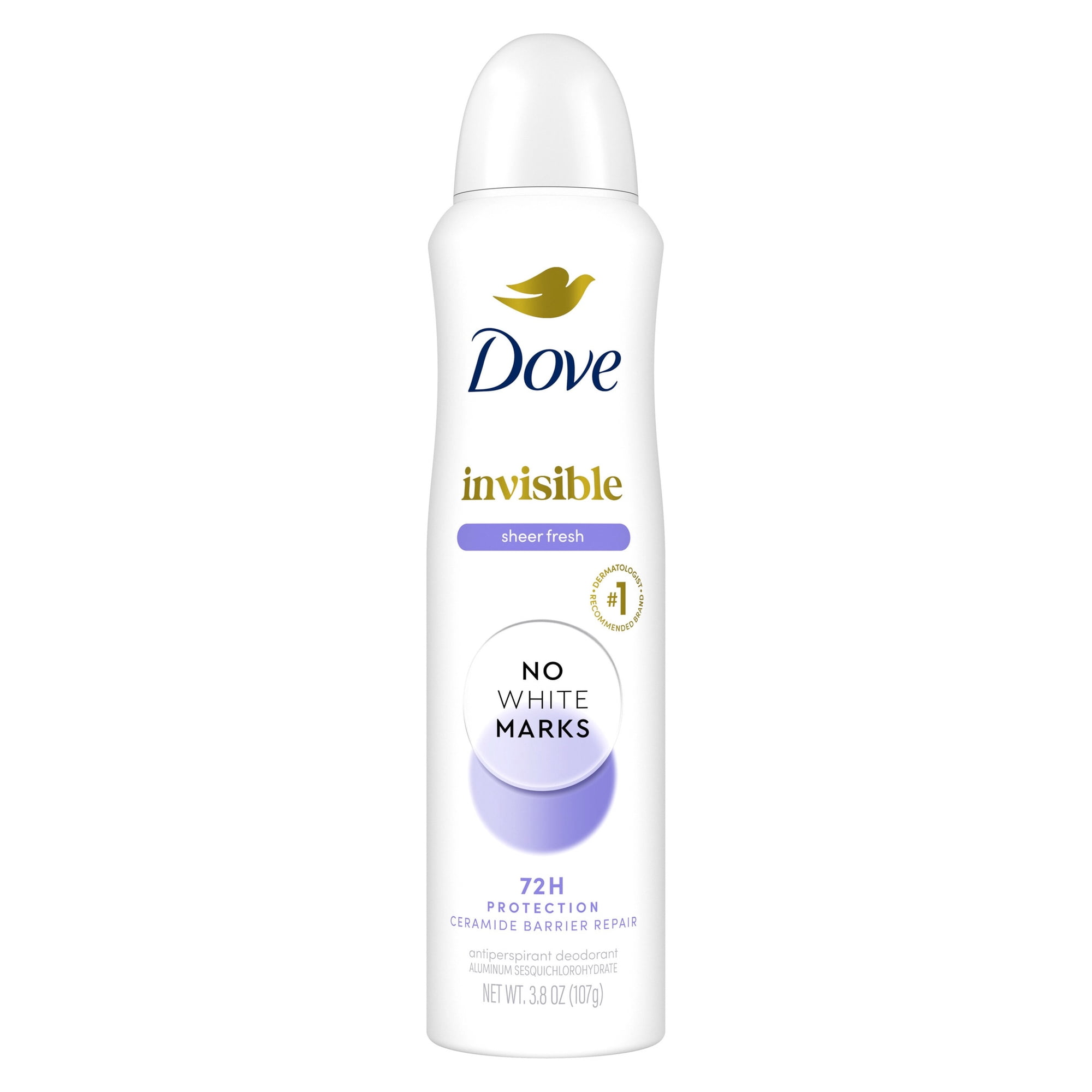 Dove Advanced Care Antiperspirant Deodorant Dry Spray Invisible Antiperspirant Tested On 100 Colors Sheer Fresh Anti-stain Antiperspirant With Sweat Protection ,3.8 oz