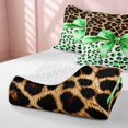 thumbnail image 4 of Erosebridal Leopard Bow Print Quilt King for Girls, Cheetah Animal Spots Girly King Coverlet Set, 3 Pieces 1 Bedspread and 2 Pillowcases, 4 of 7