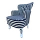 thumbnail image 1 of Sillón Individual Vintage MARDAM Rayas Azules, 1 of 3