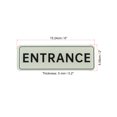 thumbnail image 2 of Unique Bargains 6'x2' ENTRANCE Sign Acrylic Self Adhesive Door Sticker Wall Sign Silver, 2 of 5