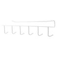 thumbnail image 2 of Avdolw Kitchen Cabinet Hook Wardrobe Rack, Non-Drilling Iron Storage Shelf, Multi-Functional Organizer for Utensils & Clothes, Space-Saving, White, 2 of 6