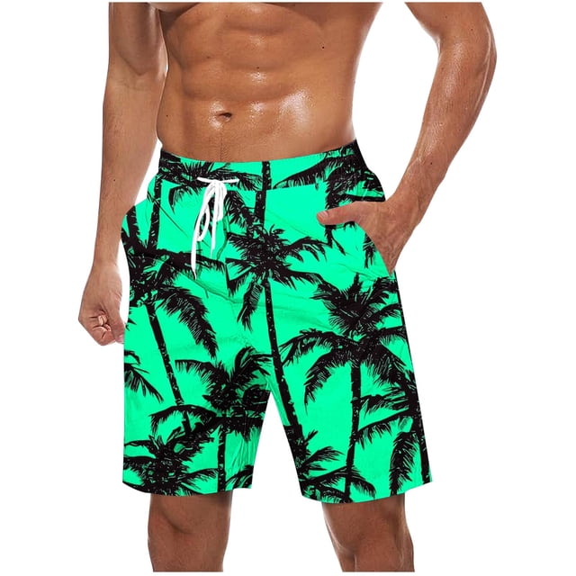 Pantalones Cortos para Hombre Cintura Elástica con Bolsillos Pantalones Cortos de Impresión de Moda Casual Pantalones de Playa para el Uso Diario Al Aire Libre de Primavera Verano