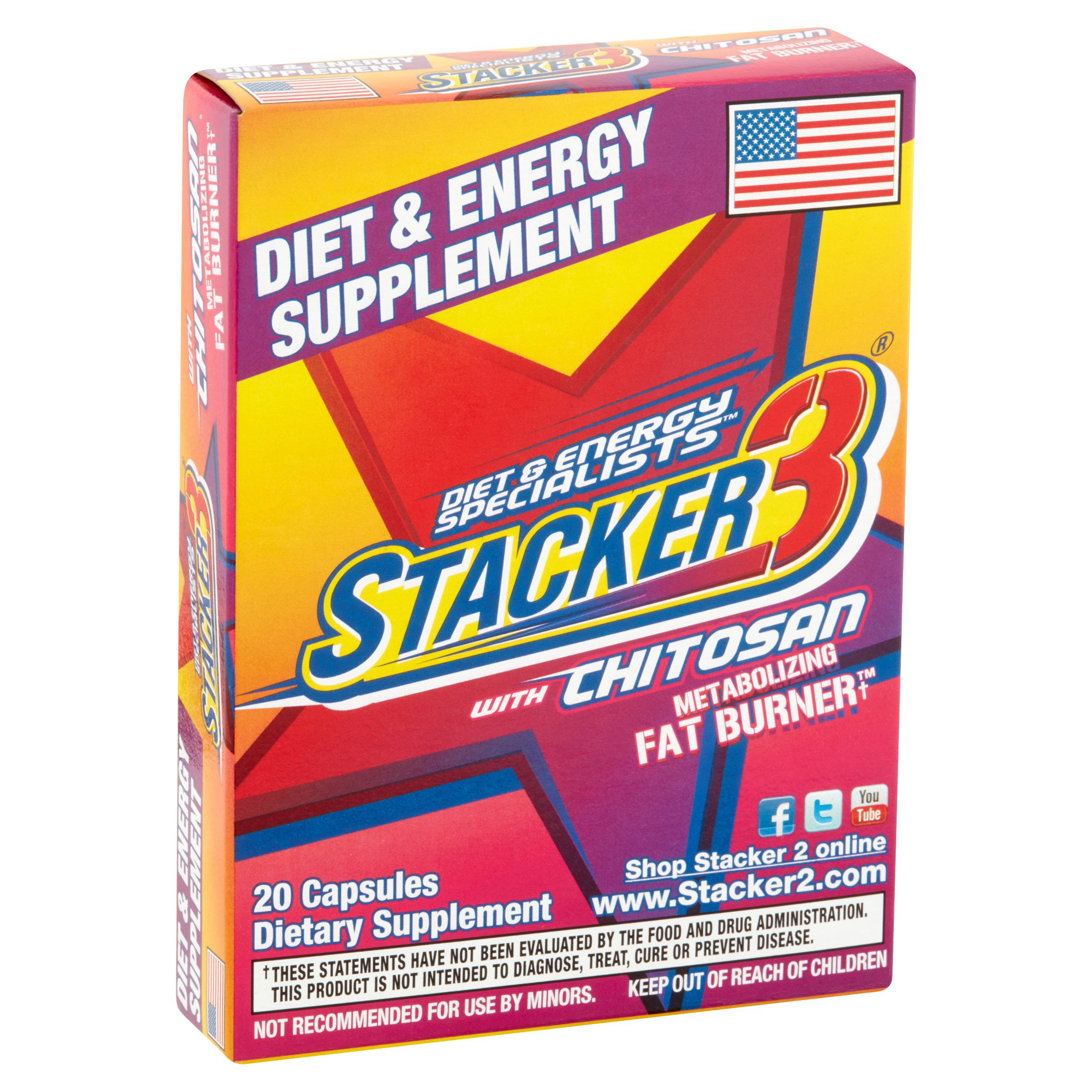 Stacker 3 Fat Burner Supplement - 20 Count - Star Market