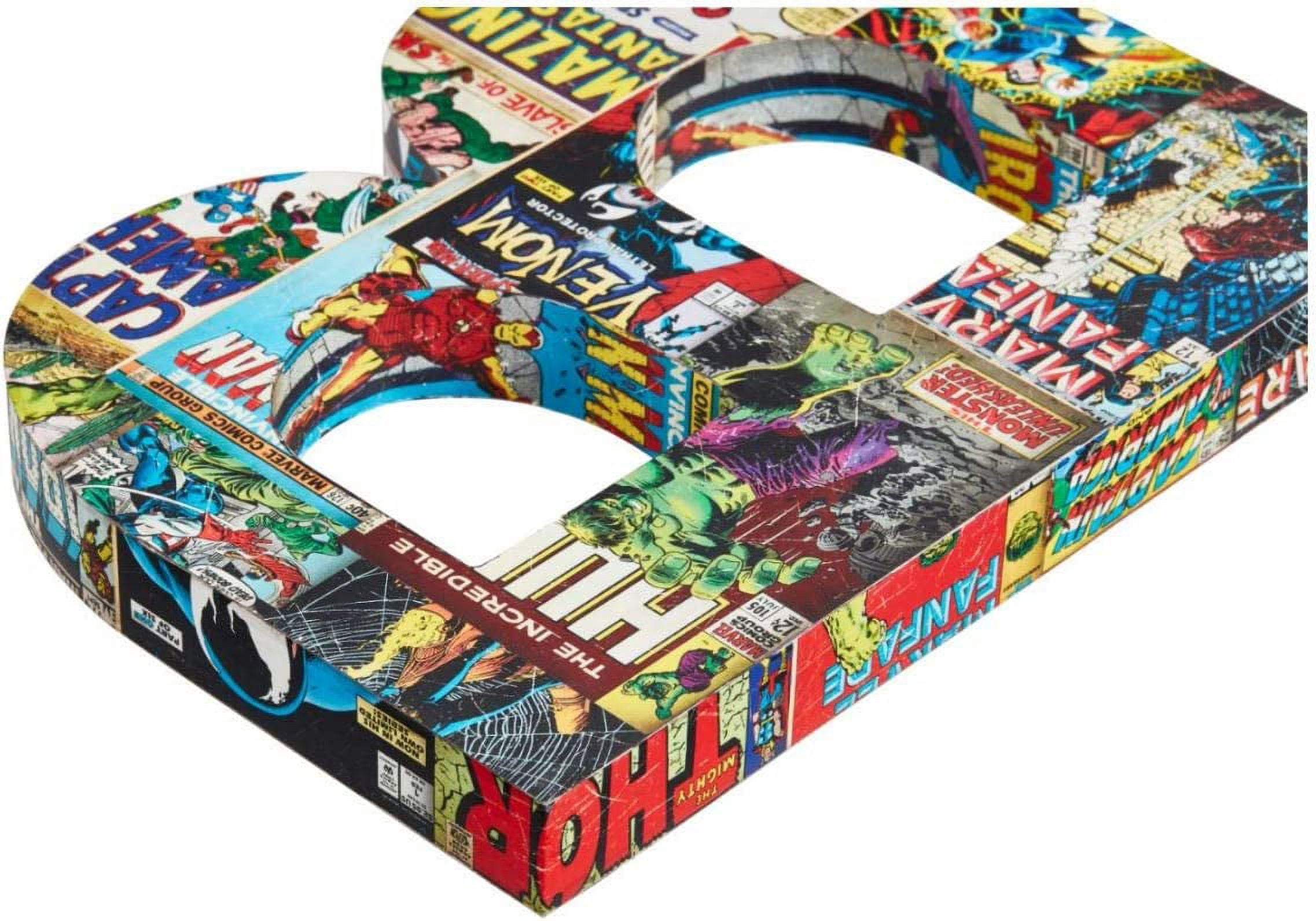 Marvel Superhero Retro Comics Wooden Letter 'B' with Hooks