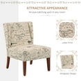 thumbnail image 3 of Homcom Upholstered Armless Accent Chair, Soft Linen Fabric and Solid Wood Legs, 3 of 8