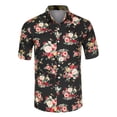 thumbnail image 5 of Lars Amadeus Men's Shirts Short Sleeve Floral Print Point Collar Hawaiian Shirt, 5 of 6