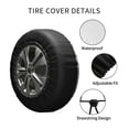 thumbnail image 4 of Kdxio Vintage Flower for Tire Cover Wheel Protectors Tyre Covers Weatherproof Wheel Covers Universal Fit for Trailer Rv SUV Truck Camper Travel Trailers 15 inch, 4 of 8