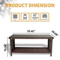 thumbnail image 2 of Ktaxon Outdoor Wicker CoffeeTable Patio Coffee Tables for Outside, Tempered Glass Top Wicker Table with Storage Coffee Table for Patio, 2 of 7