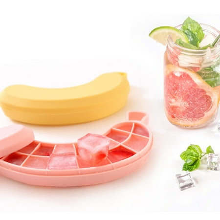 

Shangqer Ice Sphere Mold Childlike Stackable Silicone Banana Shape Jelly Form Maker for Home