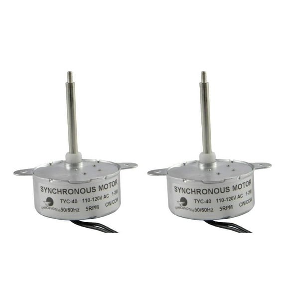 CHANCS TYC-40 110V AC Small Gear Synchro Motor TYZ42 5-6RPM 46mm CW/CCW Micro Motor Slow Speed Electric Motor 2PCS