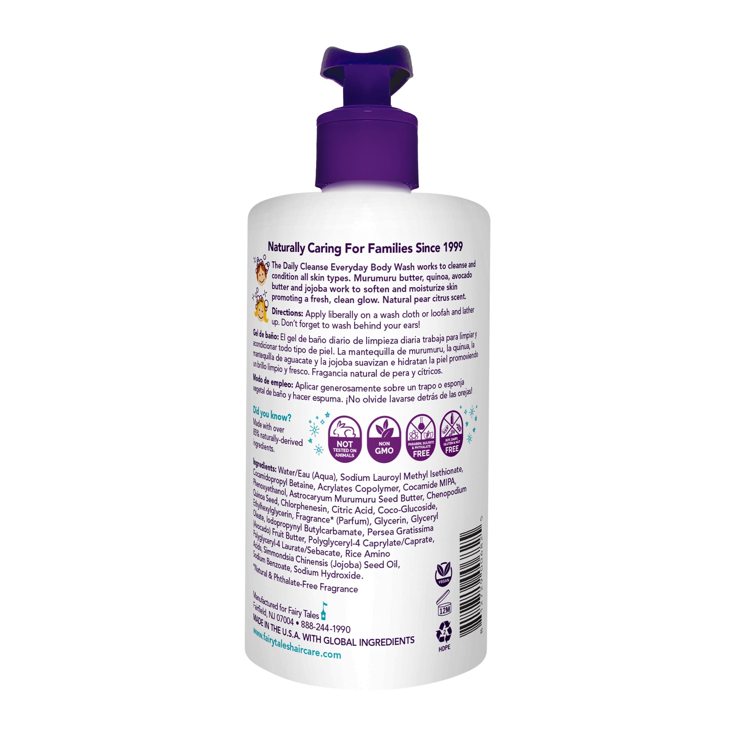 Fairy Tales Daily Cleanse Kids Body Wash Kids Soap with Gentle, Clean Natural Ingredients Sulfate Free, Silicone Free, Body Wash for Boys and Girls 16 fl oz