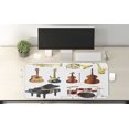 thumbnail image 2 of Music Computer Mouse Pad, Musical Instruments Symphony Orchestra Concert Composition Theme Colorful Pattern, Rectangle Non-Slip Rubber Mousepad X-Large, 35" x 15", Multicolor, by Ambesonne, 2 of 2