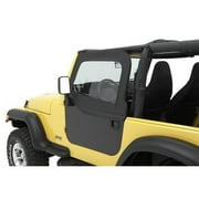 80-95 JEEP CJ7/WRANGLER HIGHROCK 4X4 ELEMENT DOORS UPPER FABRIC HALF-DOOR SET-BLACK DIAMOND Fits select: 1989-1995 JEEP WRANGLER / YJ