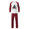 thumbnail image 3 of QIUOMBBP 2 Piece Family Matching Christmas Pajamas Sets Cute Xmas Graphic Long Sleeve Shirts Plaid Sleep Bottoms Holiday Outfits, White, XL, 3 of 6