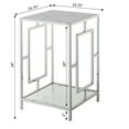 thumbnail image 4 of Convenience Concepts Town Square Chrome End Table, Faux White Marble/Chrome Frame, 4 of 8
